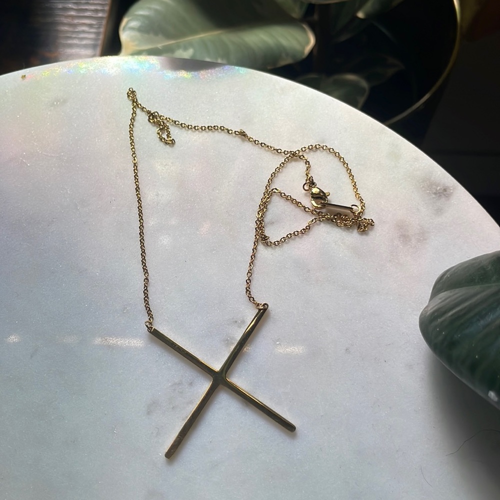 “X” monogram letter necklace